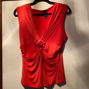 Bisou Bisou Top Coral-Orange